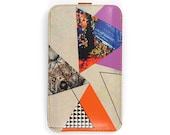 Leather iPhone case / iTouch case - Abstract geometric