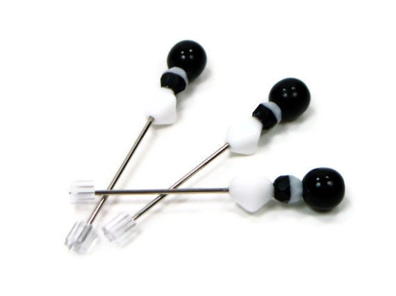 Counting Pins, Marking Pins, Cross Stitch, Needlepoint, Hardanger, Tuxedo, Black, White, DIY Crafts, TJBdesigns