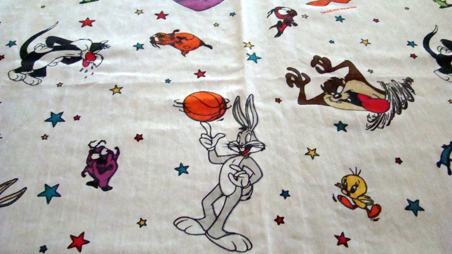 Looney Tunes New Curtain Panel Fabric / Reclaimed Fabric