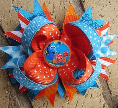 Nemo Disney Characters Custom Boutique Hair Bow