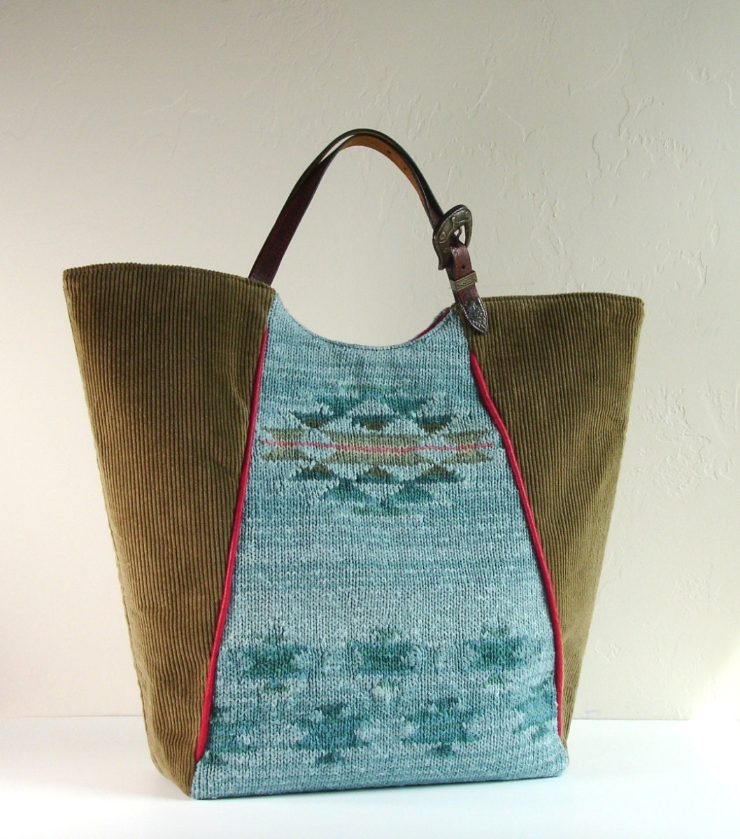 large southwestern R Lauren sweater shopper Tote Bag