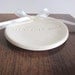 Ring bearer pillow - With this ring - Antique White dish, ceramic wedding ring dish,  Ring holder, porcelain