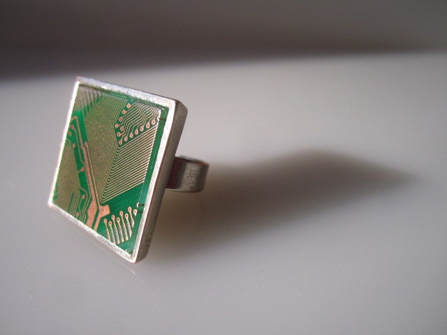 City Block Upcycled Computer Board Ring