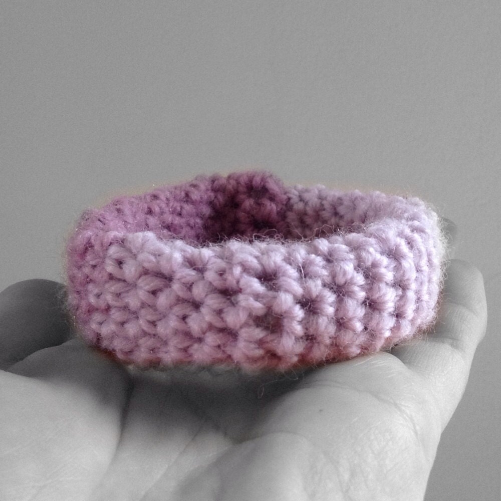 Purple Fiber Cuff Marble Bracelet Fidget