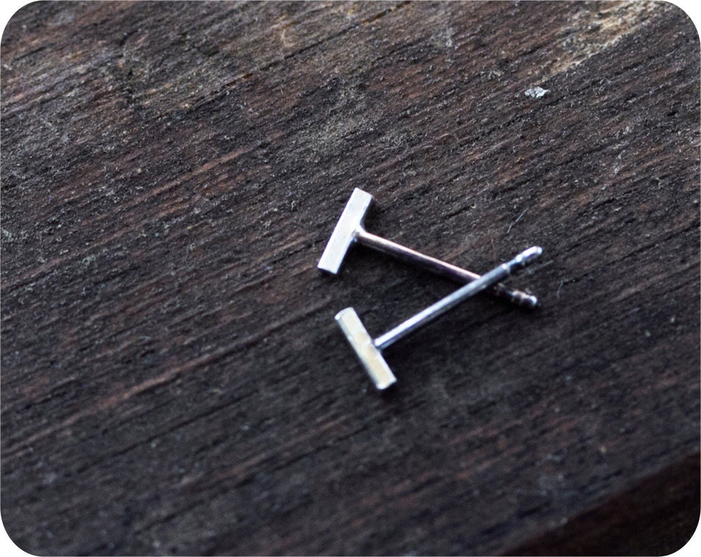 Bar Posts // Sterling Silver Earrings