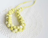 Statement felt necklace in lime green - spring summer jewellery