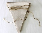 Fabric Bunting Flag Banner Unbleached Cotton