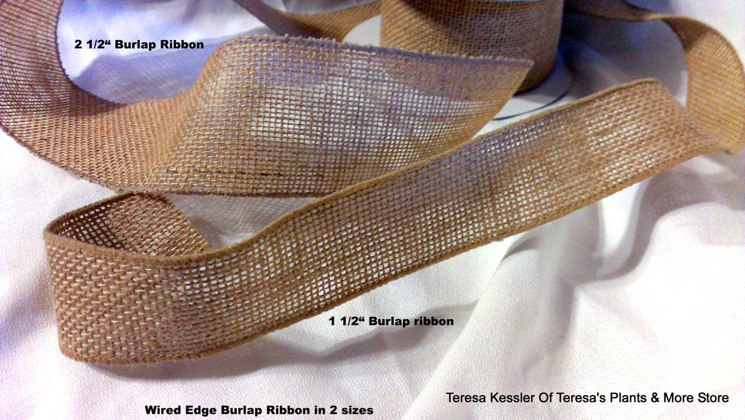 Burlap Ribbon by the yard-Natural Jute-Wired Edge-Rustic wedding Ribbon