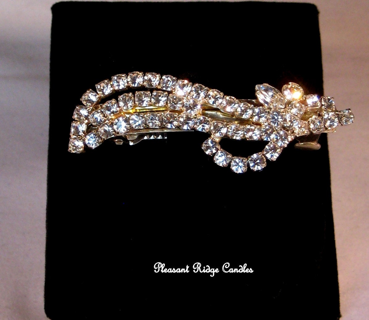 Rhinestone Hair Clip Wedding Bride Sparkle Bling Vintage
