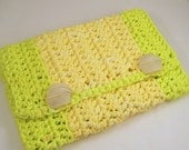Neon Green and Pastel Yellow Clutch