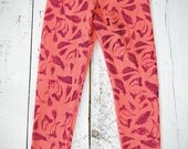 Wild Child - All over print childrens legging in Coral and Purple - Animal Print Leggings Pink