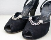 vintage Shoe Buckles / Wedding Shoe rhinestones / Gonna get married buckles