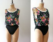 vintage bodysuit / 80s bodysuit / Moret bodysuit
