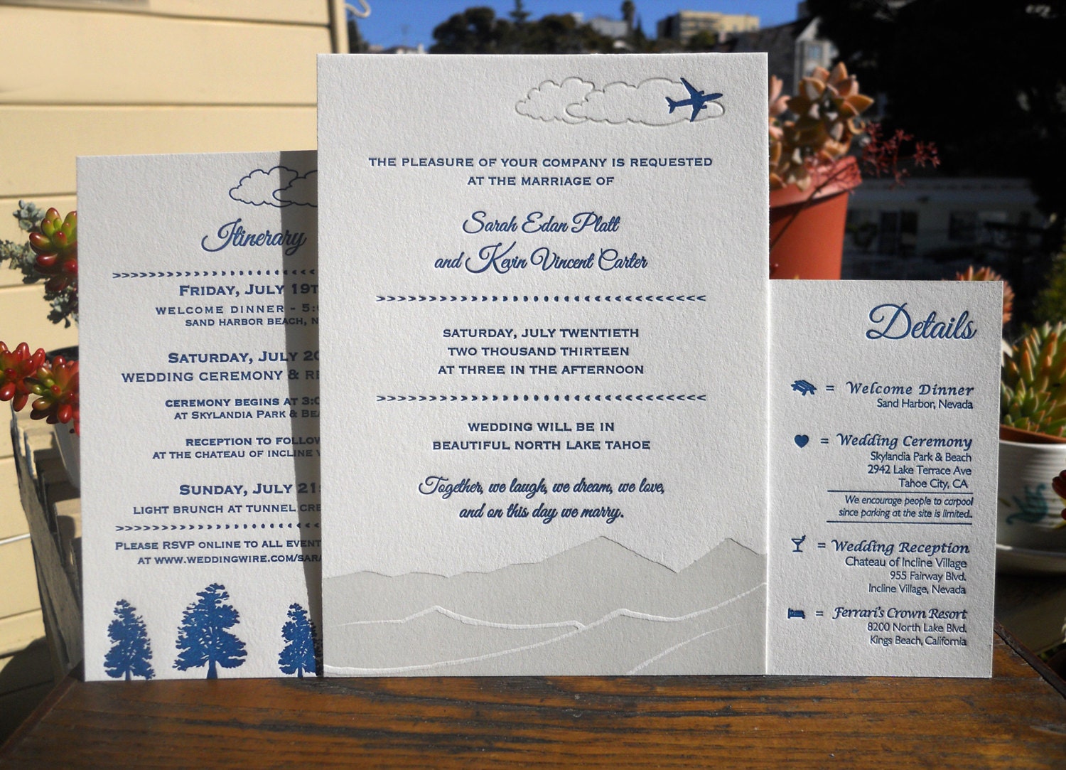 Letterpress wedding invites
