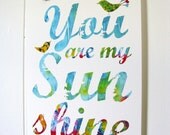 You Are My Sunshine (Blue) Print A4