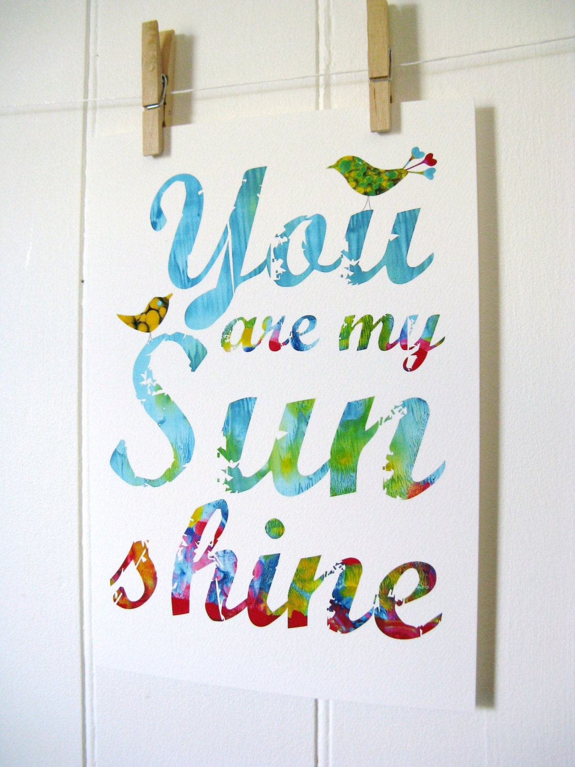 You Are My Sunshine (Blue) Print A4