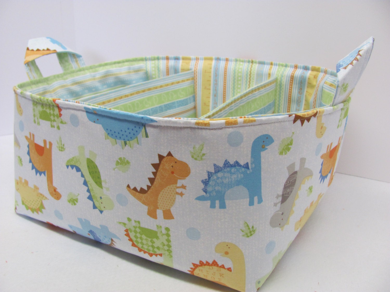 NEW Fabric Diaper Caddy - Fabric organizer storage bin basket - Perfect for your nursery - Babysaurus