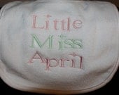 Embroidered Bib for Baby-Miss April