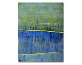 Original Abstract painting 6x8 acrylic on canvas fine art home decor blue aqua green contemporary wall decor