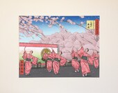 100 Famous Views of Philadelphia: Dancing Girls at Fairmount Park, large matted print
