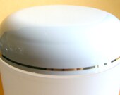 Lid, White Dome with Gold Metallic Band, 1 dozen