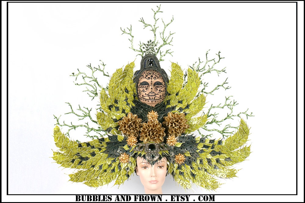 Namaste Batik.... Batik Inspired Headdress in Greens