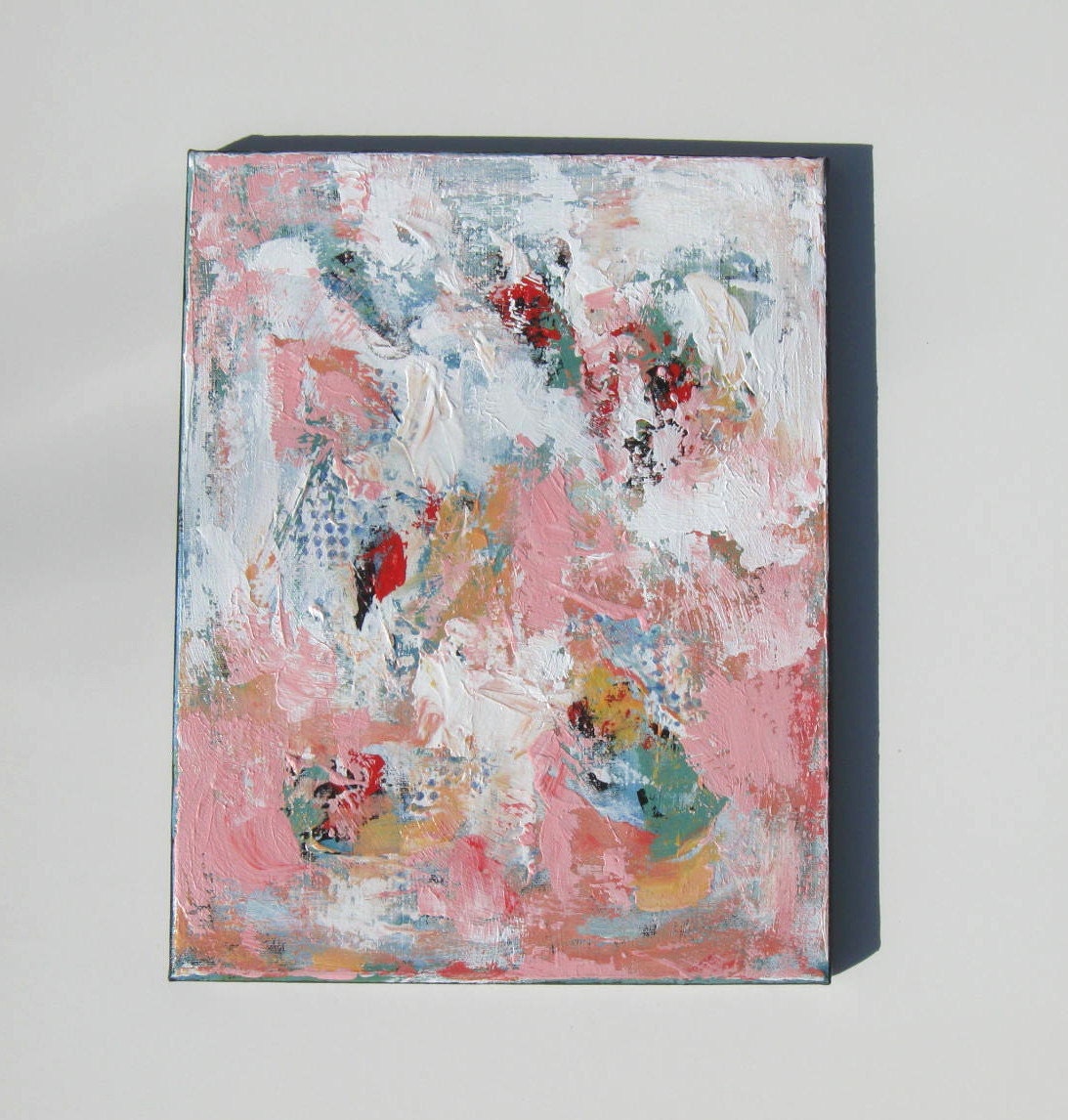 Pink Abstract original Acrylic Painting Original on canvas, SALE