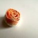 Orange Rose Brooch Porcelain - Limoges Porcelain Brooch - Brooch