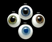 4 SMALL Single German Mouth Blown Glass Eyeballs - NOT pairs