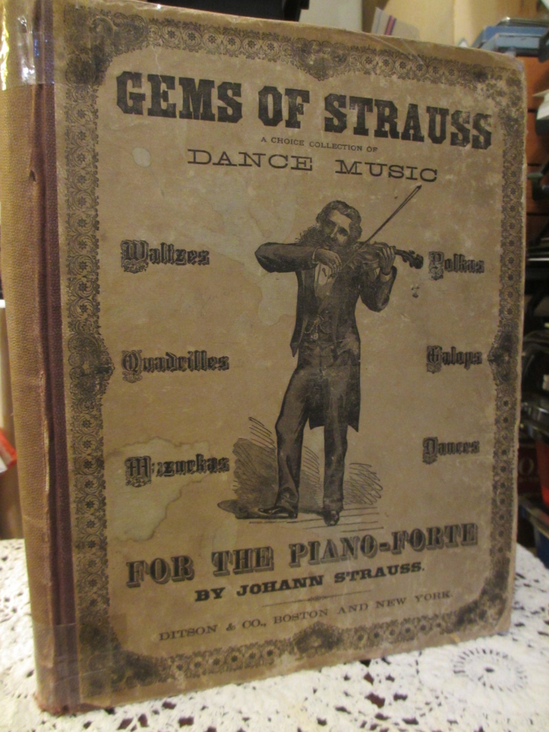 Gems Of Strauss Choice Selections Of Dance Music Vintage Book Of Sheet Music