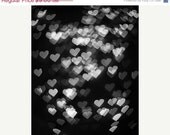 SALE Abstact Photograph Print - Love Is All Around - hearts silver grey whimsical surreal shapes 4x6