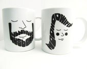 Pair of Hubba Hubba Husband and Woohoo Wifey Mugs