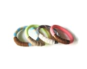 Rope bracelets in pastel shades set of four