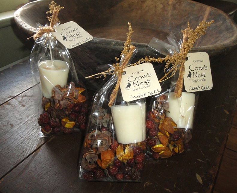Organic Soy Votive Potpourri Bag- Lots of scents to choose- from Apple Cider to Zucchini Bread