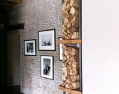 Furniture - Tribeca wooden log shelf/ Reclaimed Wood Bookcase / Bookshelf/ wood storage/ Can be made to any size