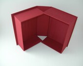 RESERVED  for Heather Clamshell box (2) crimson (5x7x2)
