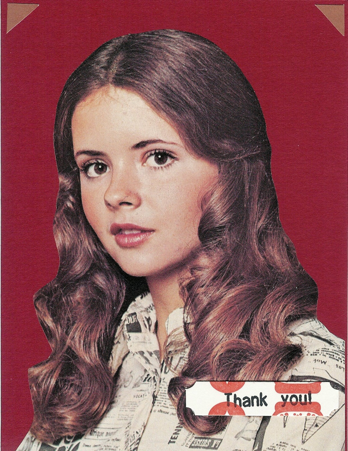 70s Teen Girls thank-you 4-card set with handmade envelopes