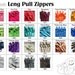 Zippers: 14 Inch 4.5 Ykk Purse Zippers with a Long Handbag Pulls Mix and Match Your Choice of 10 Zippers