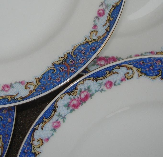 1920s Victoria Czecho-Slovakia roses and flowers bread plates - charity for animals