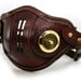 STEAMPUNK LEATHER Mask brown leather polished brass VNT Raider design