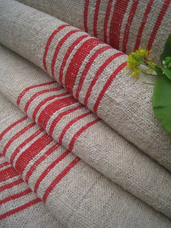antique BRIGHT RED upholstery fabric tablerunner cushion 15.30y wedding decor holiday feeling