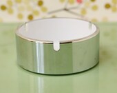 Vintage Ashtray by Isamu Kenmochi White Melmac and Chrome