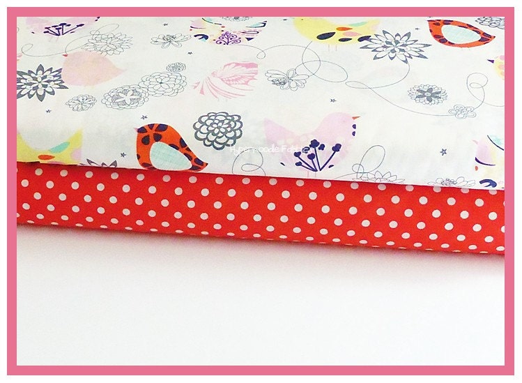Fabric Duo Alexander Henry Starling in Multi and Michael Miller Clementine Dumb Dots