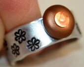 RING aluminum hand formed and stamped ring