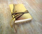 Leather Journal - Blank Notebook, Leather Diary, Sketchbook - Yellow Journal