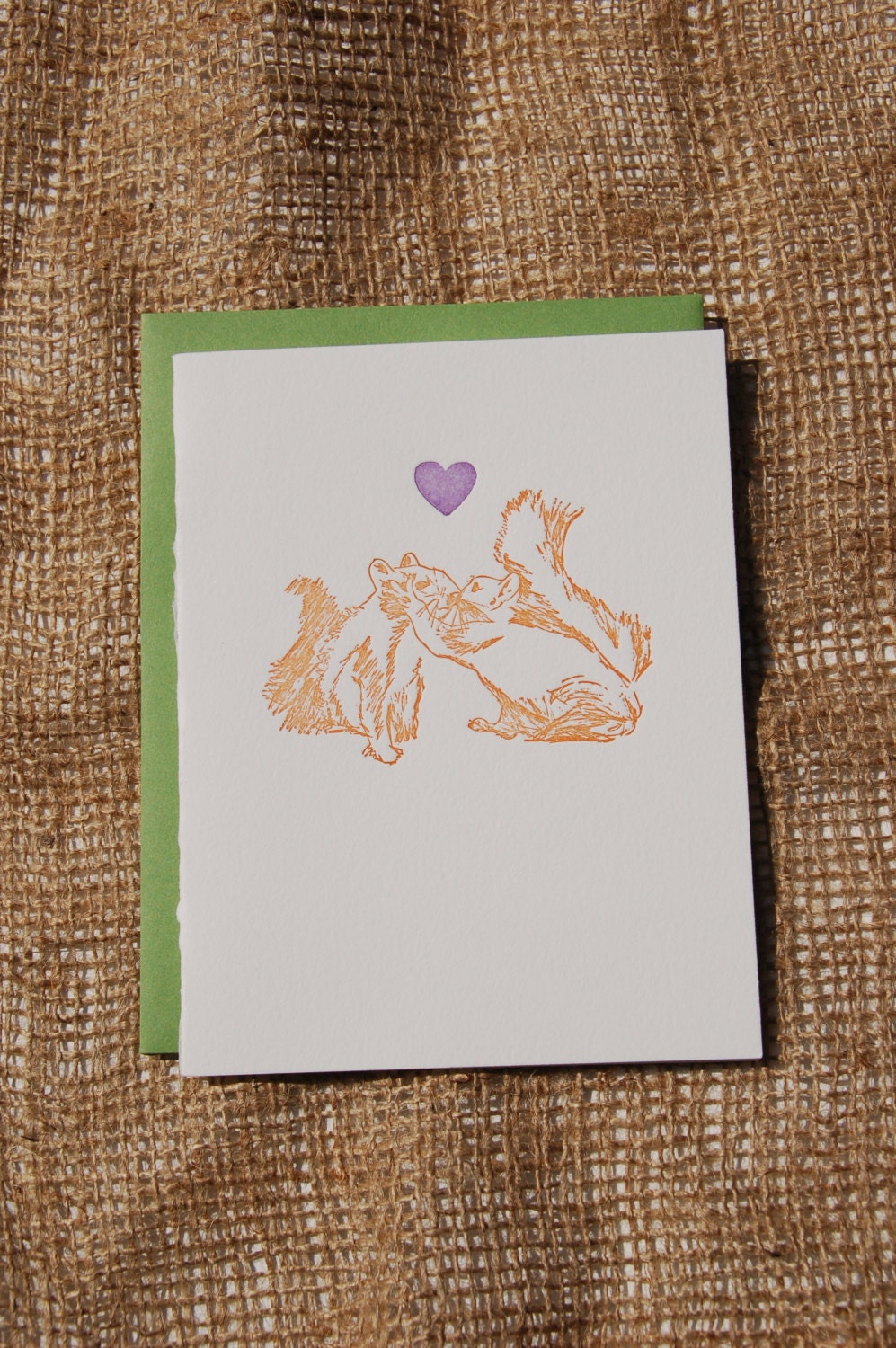 I want to kiss you - set of 6 letterpress note cards