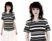 60s Brown Striped Dress MOD 70s Drop Waist Mini Retro 1970s Sporty School Girl Indie Small S Medium M