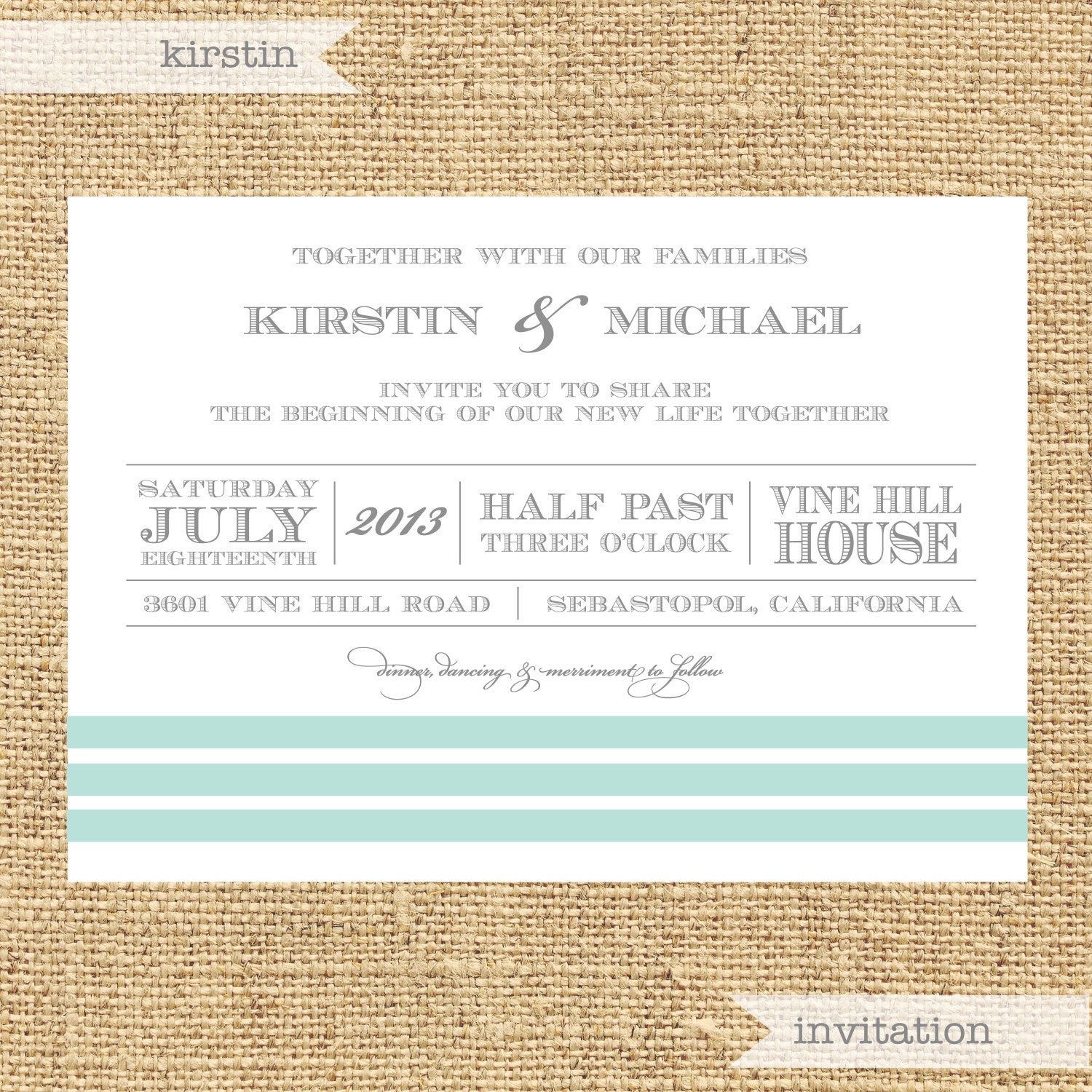 Printable Kirstin Invitation