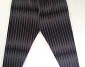 littlefour cotton knit black and grey triangle print baby leggings NB 3m 6m 12m 18m