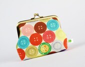 Deep dad - Colorful buttons - metal frame purse